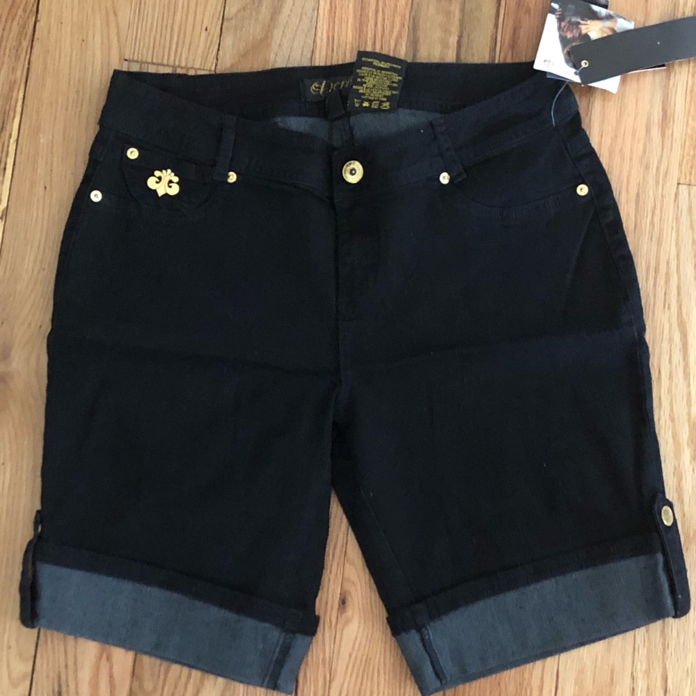 NEW  Dereon Y2K jeggings stretch denim shorts 14 - Picture 5 of 17